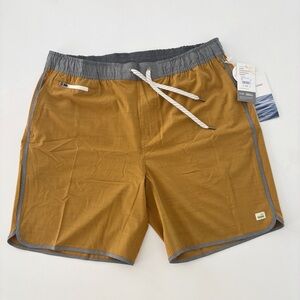 Vuori 7.5” Banks Short Unlined Men’s Size XXL Dark Golden Slub Stripe New